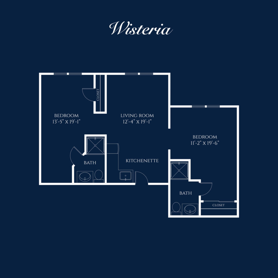 Floor plans for the Wisteria at Cathedral Hill.