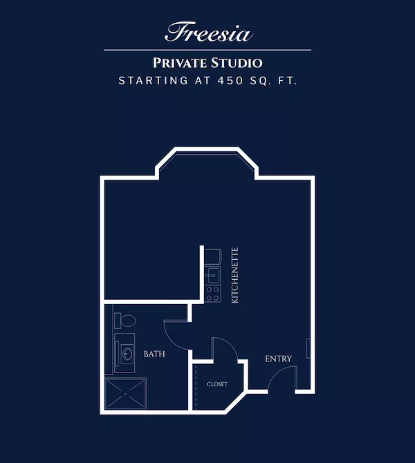 Floor plans for the Freesia at Cathedral Hill.