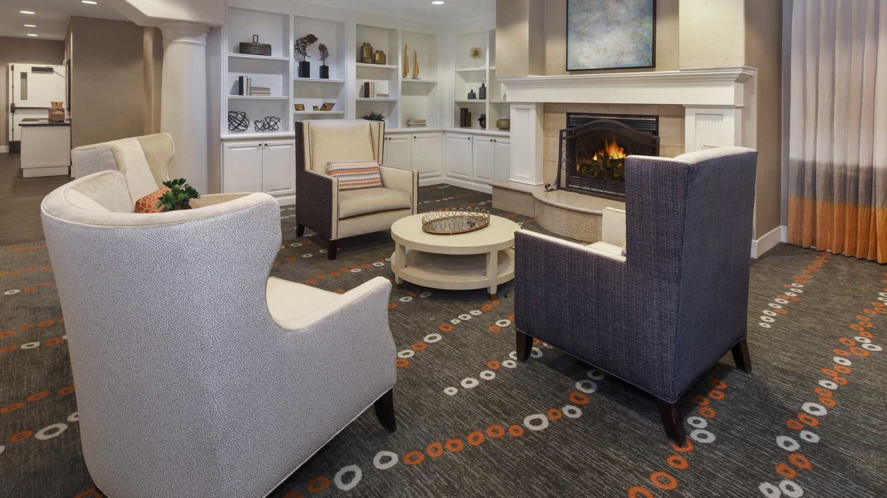 Mission Viejo lounge with seating area and fire place