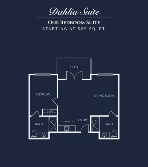 Floor Plans for the Dahlia unit.