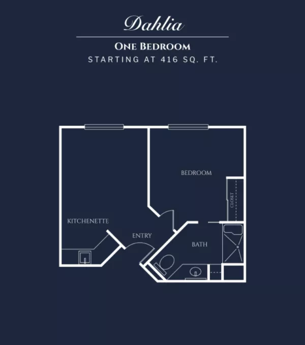 Floor Plans for the Dahlia unit.