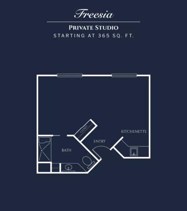 Floor Plans for the Freesia unit.