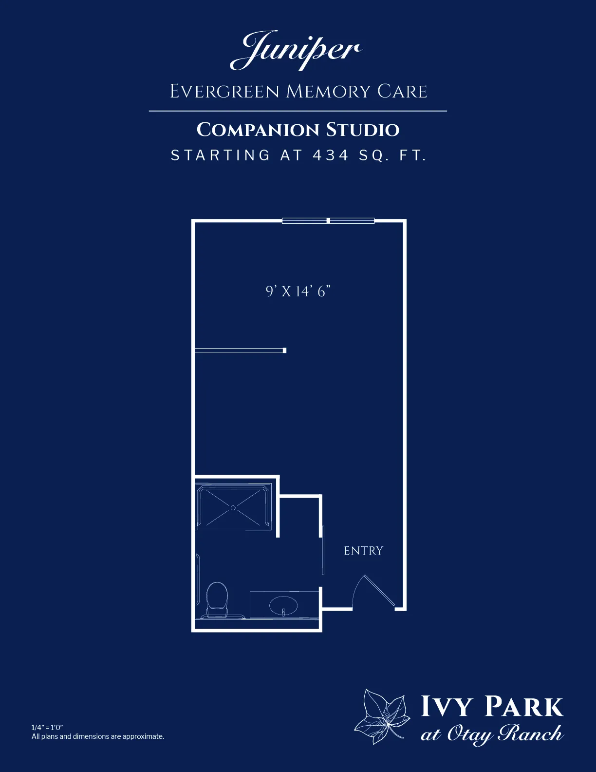 Floorplan for Juniper Companion Studio