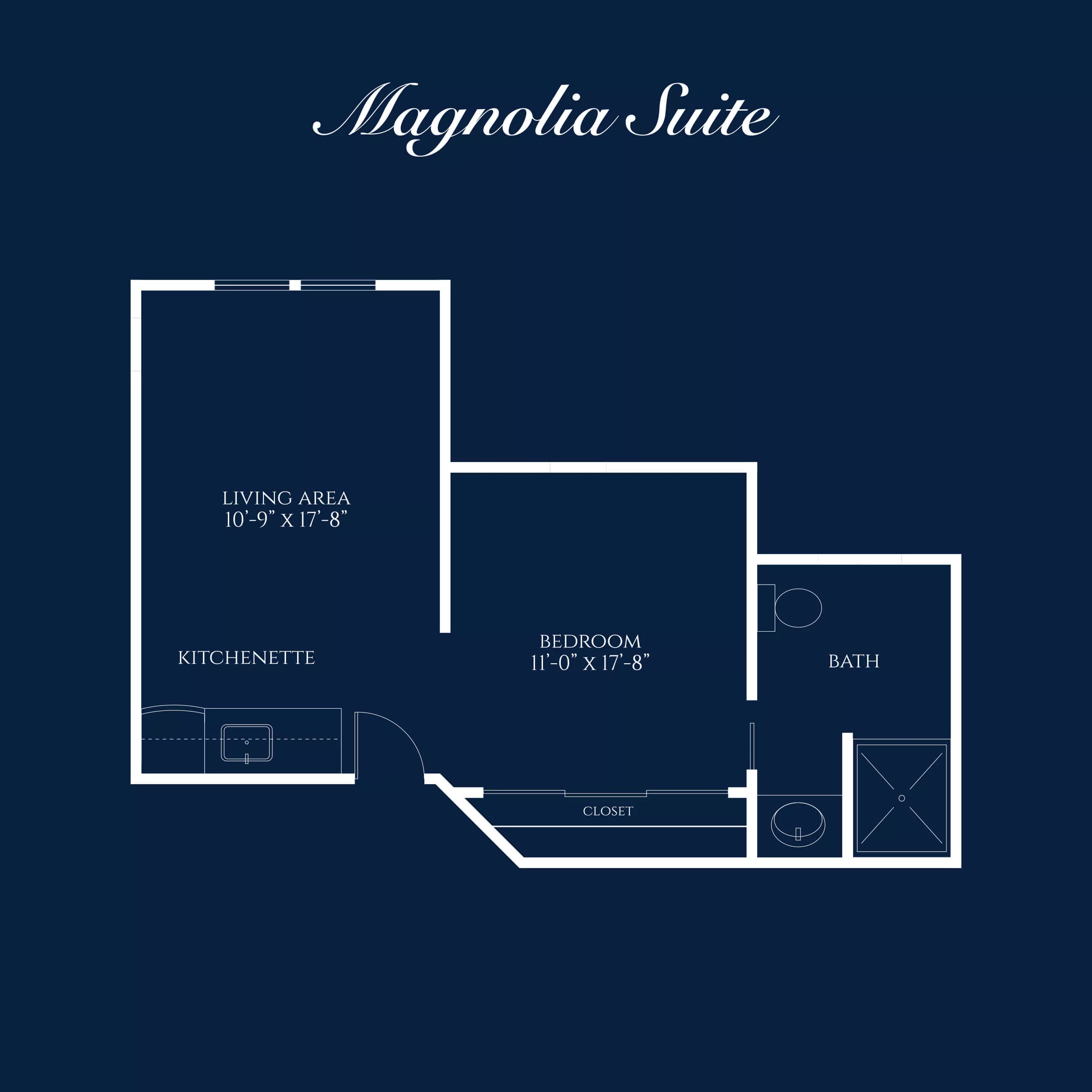 Floorplan of the Magnolia Suite