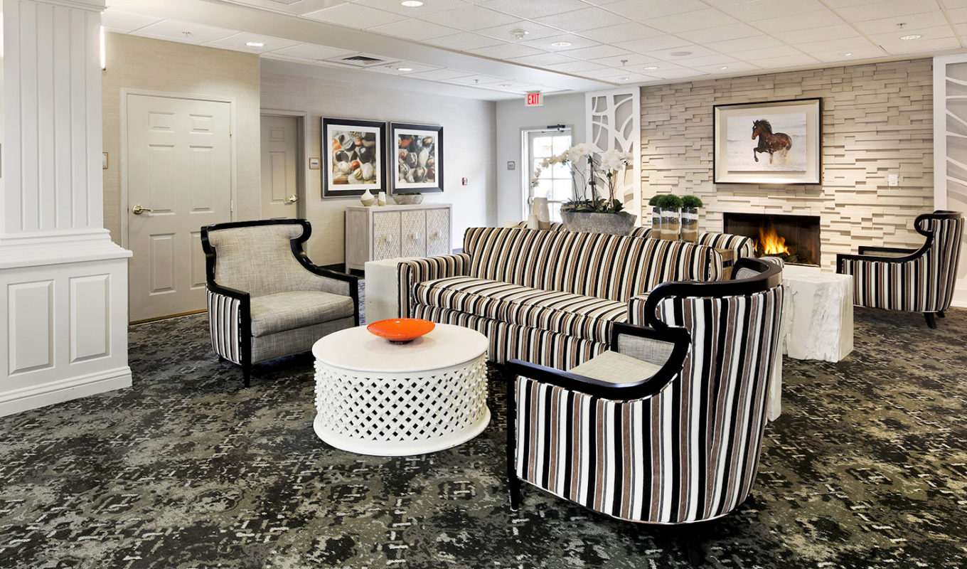 Simi Valley lounge with seating and fire place