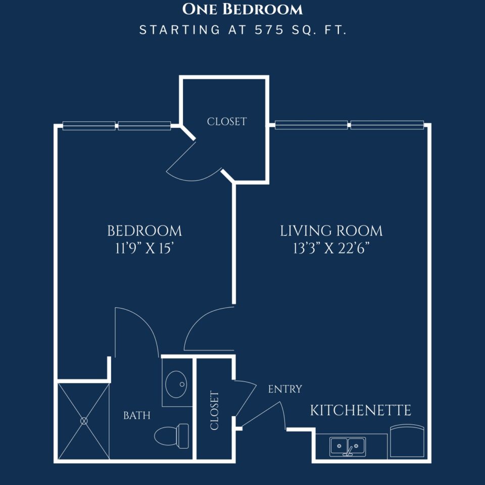 Dahlia. One bedroom starting at 575 square feed