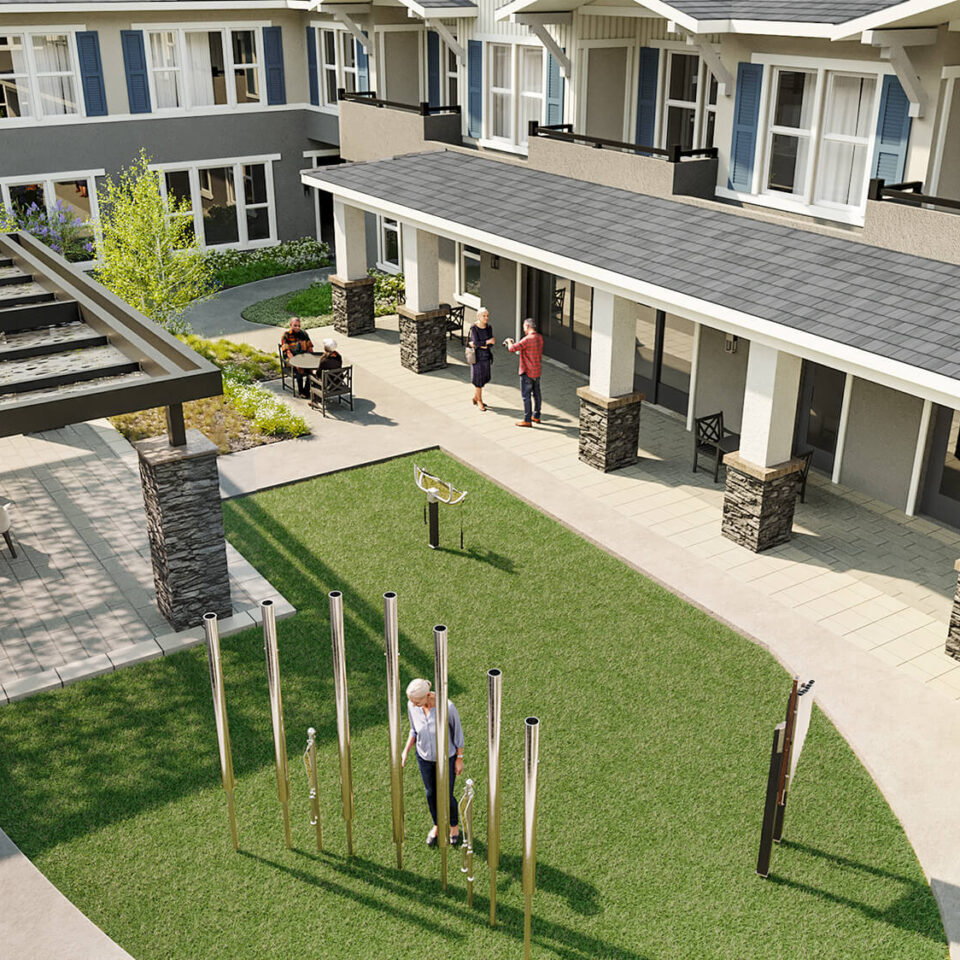 Aerial view of the Courtyard
