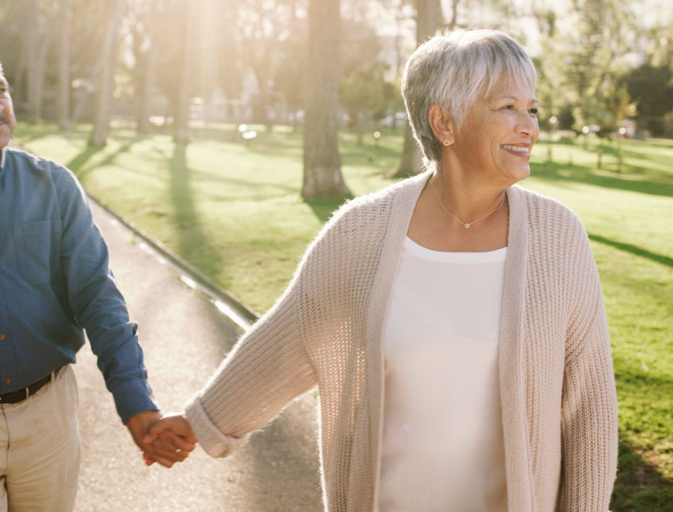 Shot of a happy senior couple going for a relaxing walk in the park.
