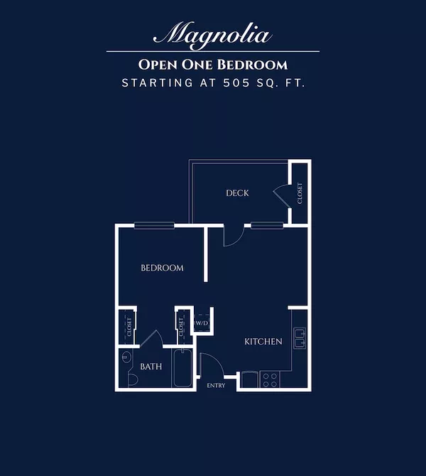 Floor plans for the Magnolia unit.