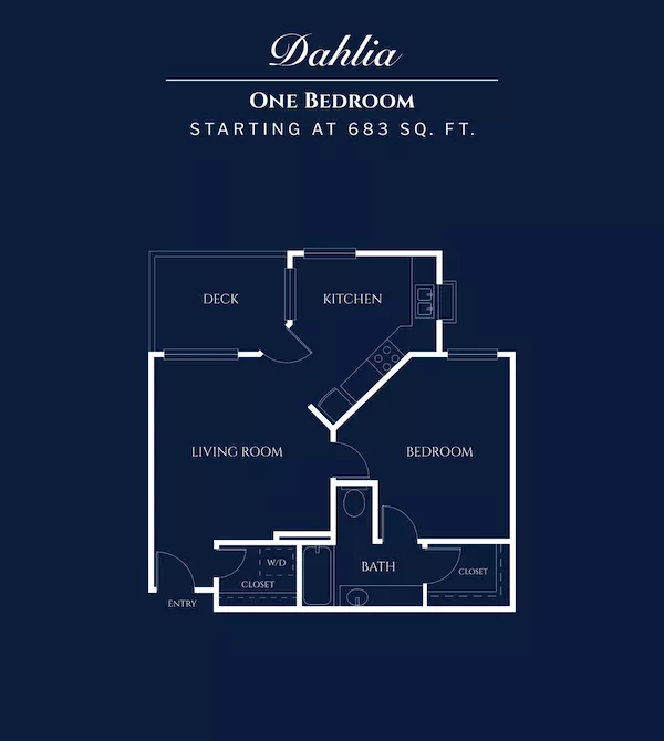 Floor plans for the Dahlia unit.