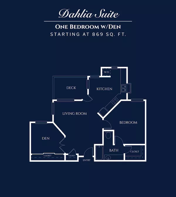 Floor plans for the Dahlia unit.