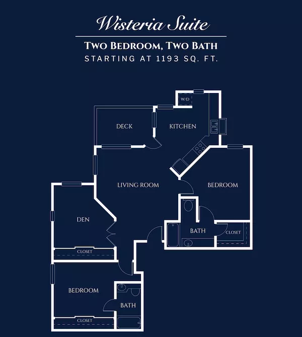 Floor plans for the Wisteria unit.