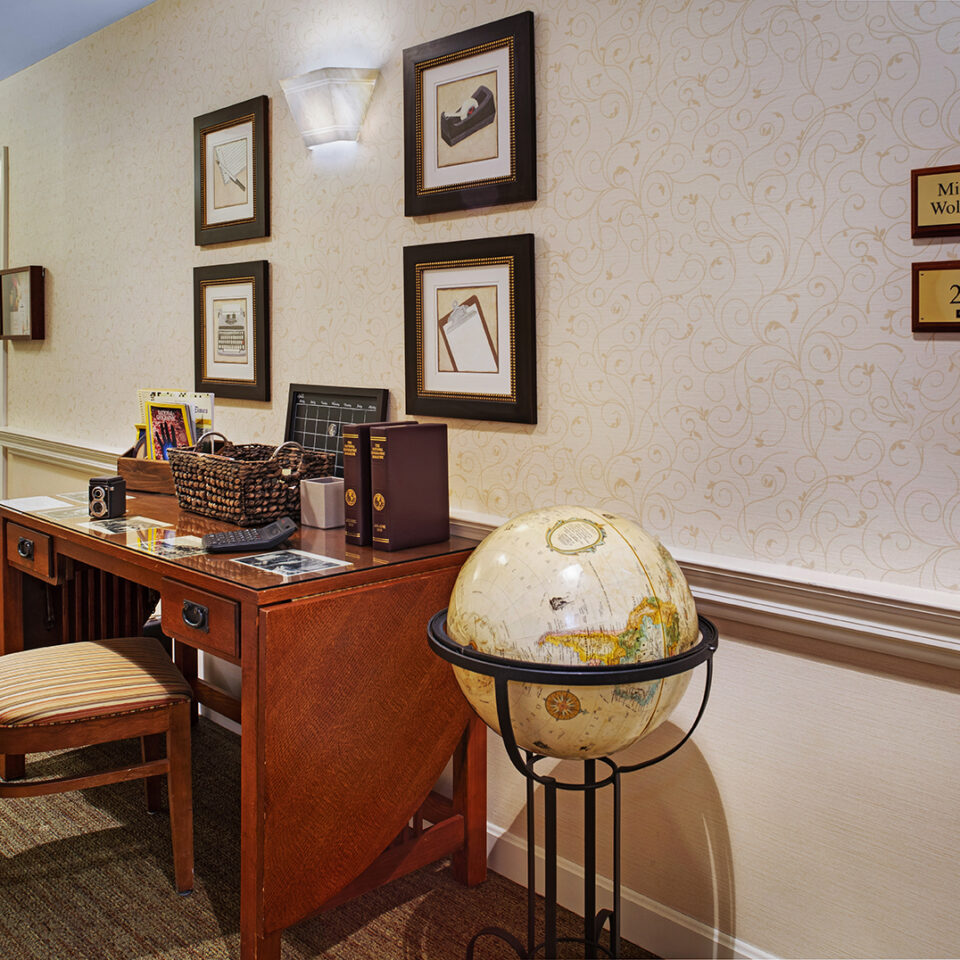 Ivy Park at Tustin memory section with world globe