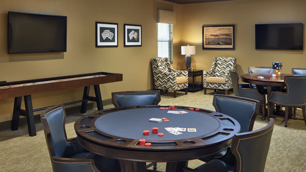 indoor poker and games room
