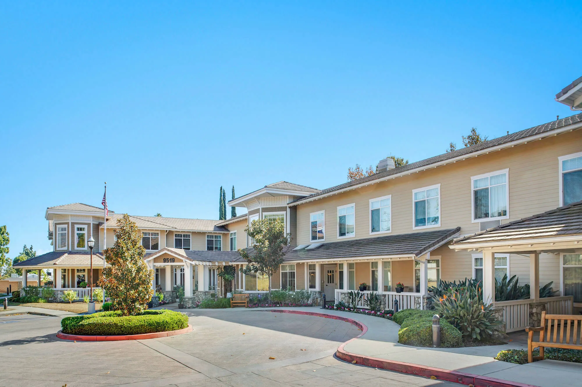 Exterior of the Alta Loma community building